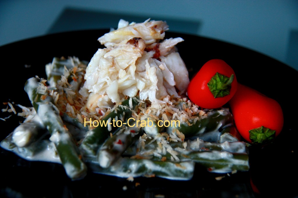 Fresh Dungeness crab meat with cocnut